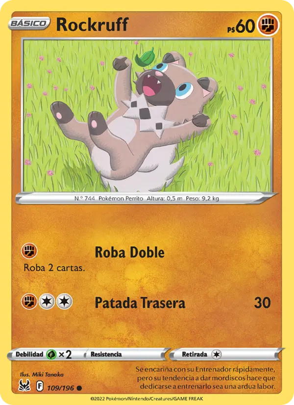 Rockruff, Origen Perdido Nº 109