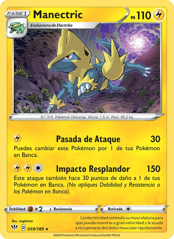 Manectric, Oscuridad Incandescente Nº 59