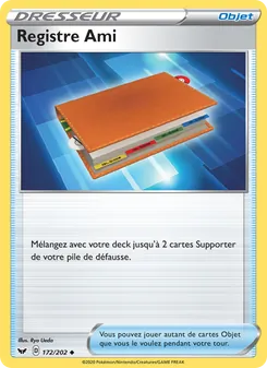 Registre Ami, Épée et Bouclier Nº 172 Normal