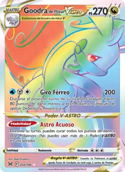 Goodra de Hisui V-ASTRO, Origen Perdido No. 202 Holo