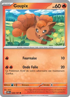 Goupix, Flammes Obsidiennes No. 028 Normal