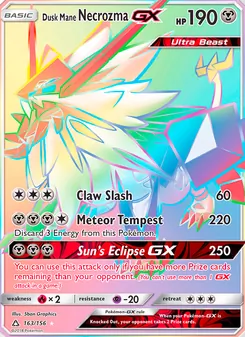 Dusk Mane Necrozma GX, Ultra Prism No. 163 Normal