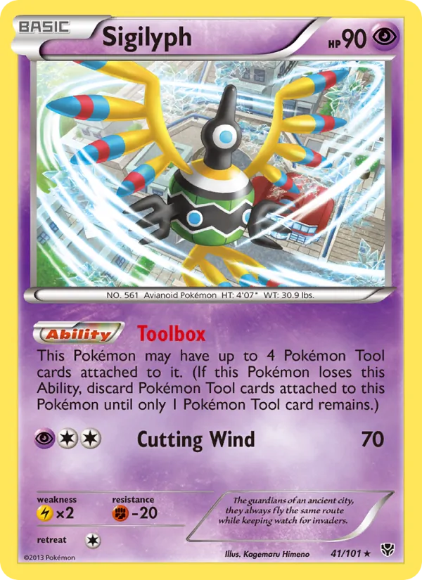 Sigilyph, Plasma Blast Nº 41