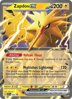 Zapdos ex, SVP Black Star Promos Nº 049 Holo