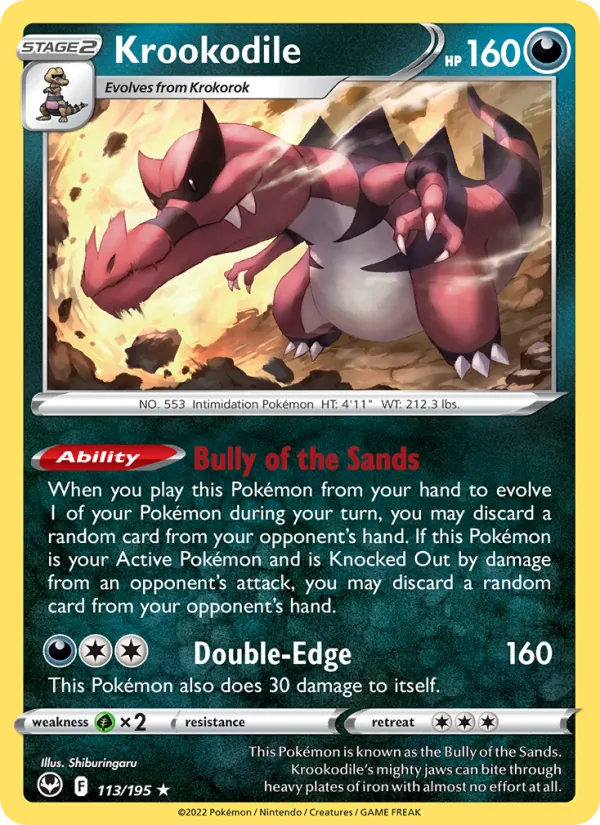 Krookodile, Silver Tempest No. 113