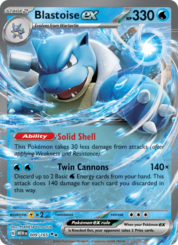 Blastoise ex, 151 No. 009