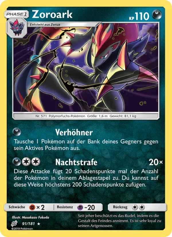 Zoroark, Teams Sind Trumpf No. 91
