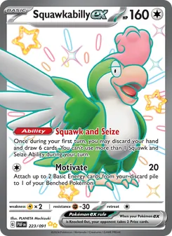Squawkabilly ex, Paldean Fates No. 223 Holo