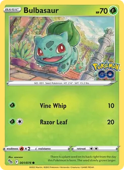 Bulbasaur, Pokémon GO No. 001