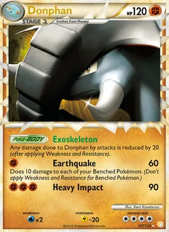 Donphan, HeartGold SoulSilver Nº 107 Holo