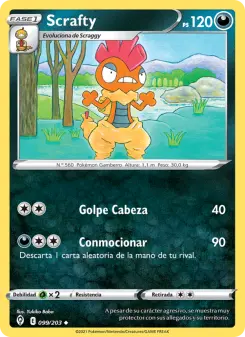 Scrafty, Cielos Evolutivos No. 99 Normal