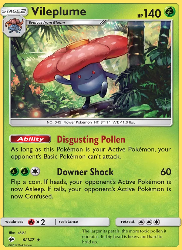 Vileplume, Burning Shadows Nº 6
