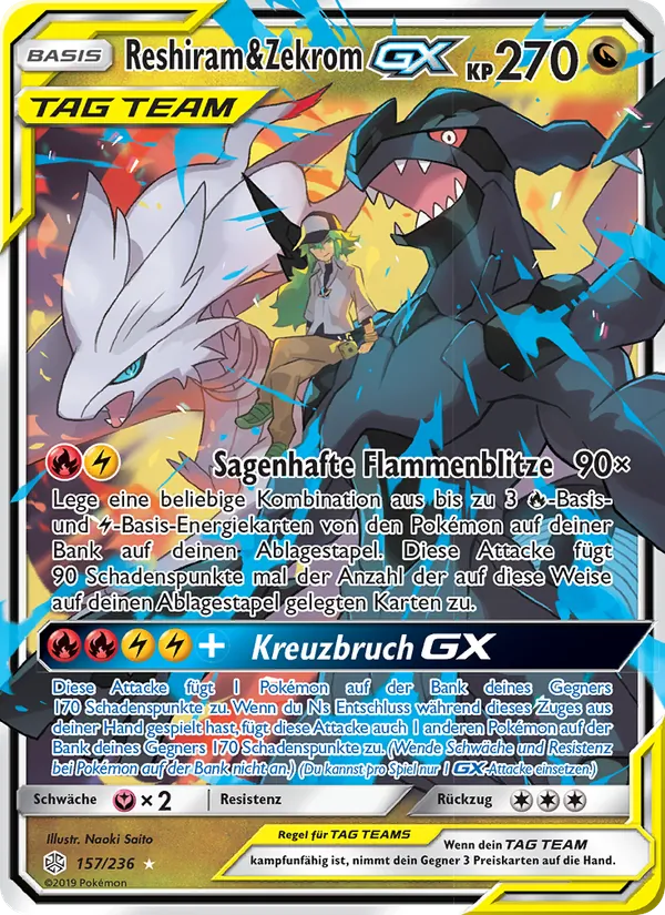 Reshiram & Zekrom GX, Welten im Wandel No. 157