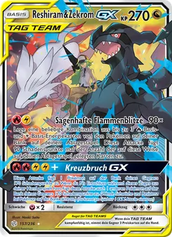 Reshiram & Zekrom GX, Welten im Wandel Nº 157 Normal