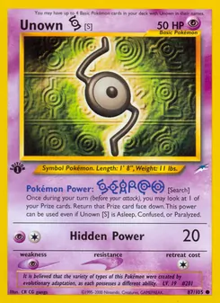 Unown [S], Neo Destiny No. 87 Normal
