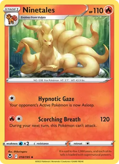 Ninetales, Silver Tempest No. 018 Normal