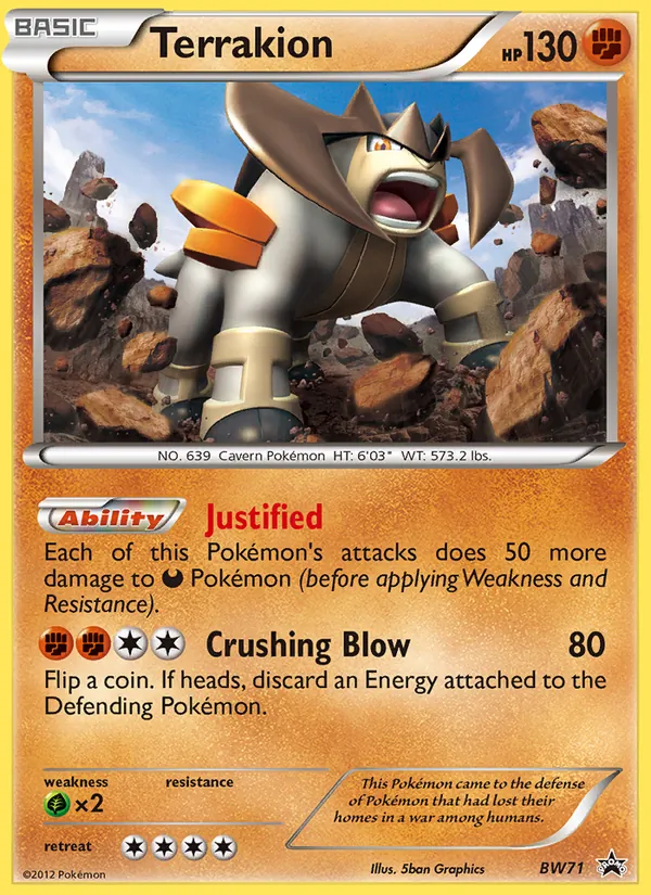Terrakion, BW Black Star Promos No. BW71