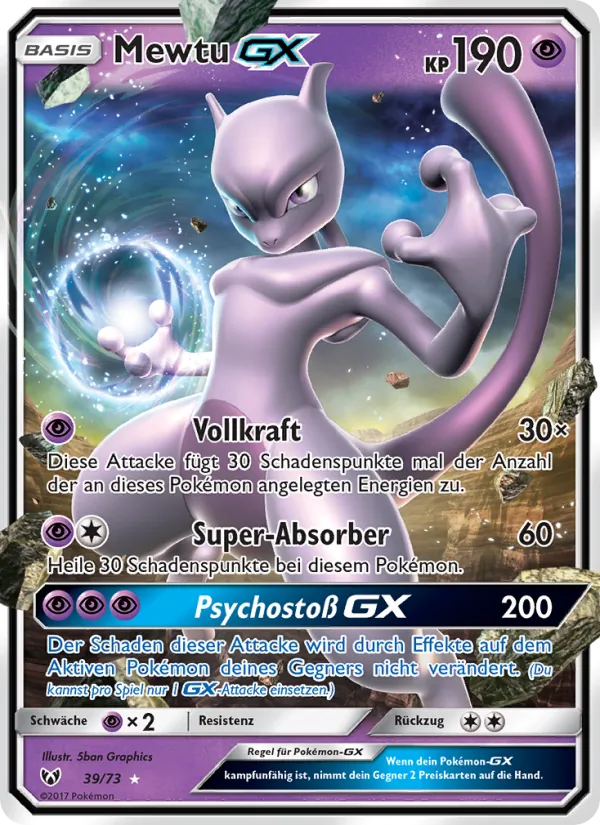 Mewtu GX, Schimmernde Legenden No. 39