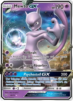 Mewtu GX, Schimmernde Legenden Nº 39 Normal