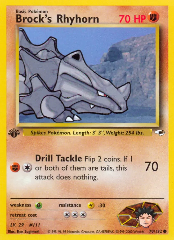 Brock's Rhyhorn, Gym Heroes No. 70