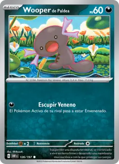 Wooper de Paldea, Llamas Obsidianas No. 126 Normal
