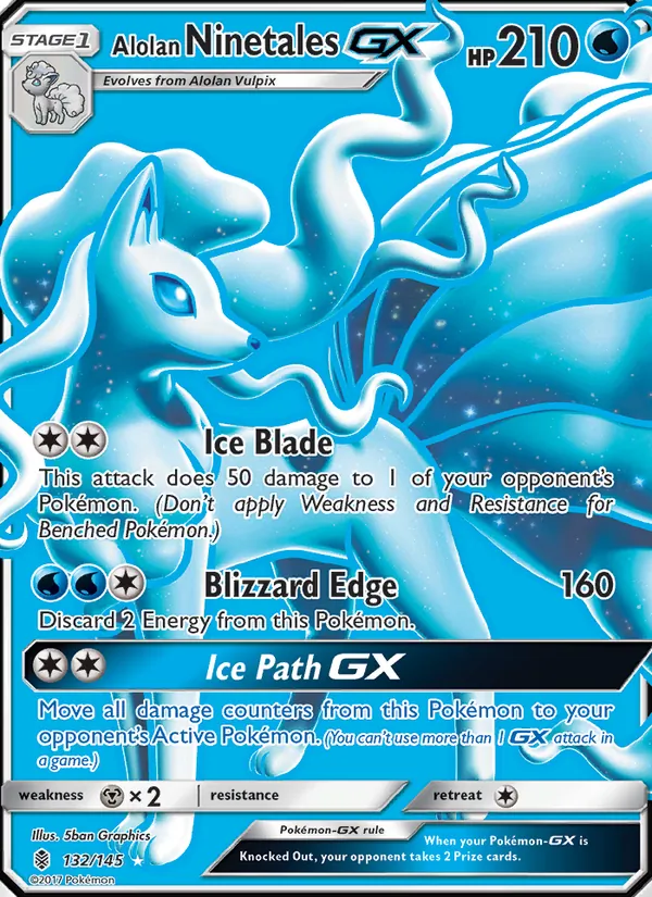 Alolan Ninetales GX, Guardians Rising No. 132