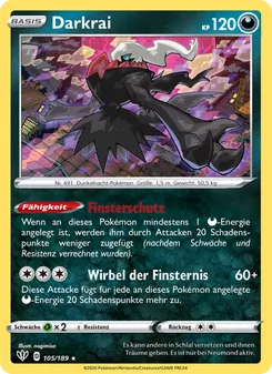 Darkrai, Flammende Finsternis No. 105 Holo