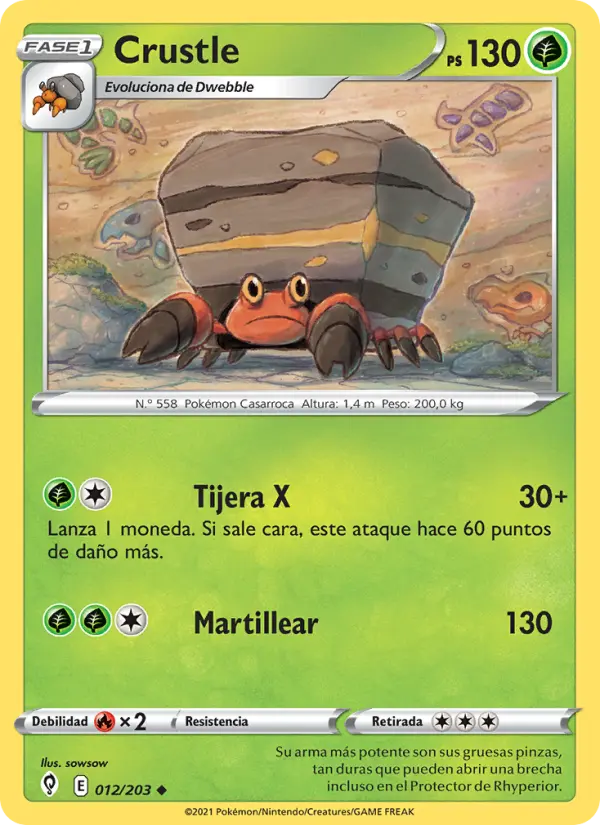 Crustle, Cielos Evolutivos Nº 12