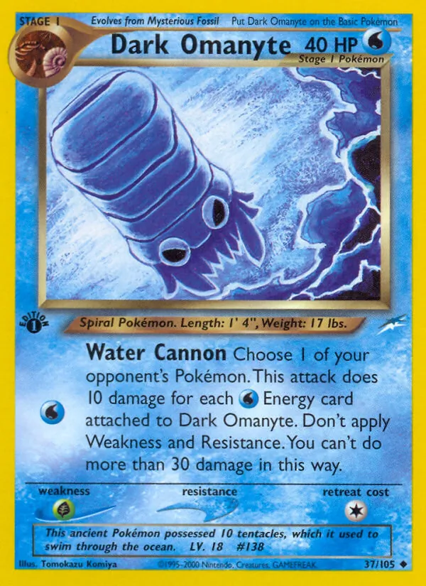 Dark Omanyte, Neo Destiny Nº 37