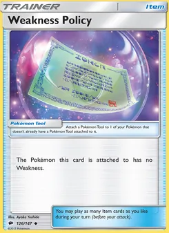 Weakness Policy, Burning Shadows Nº 126 Normal