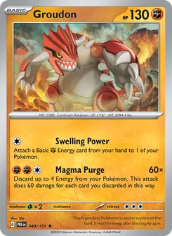 Groudon, Prismatic Evolutions No. 049 Holo