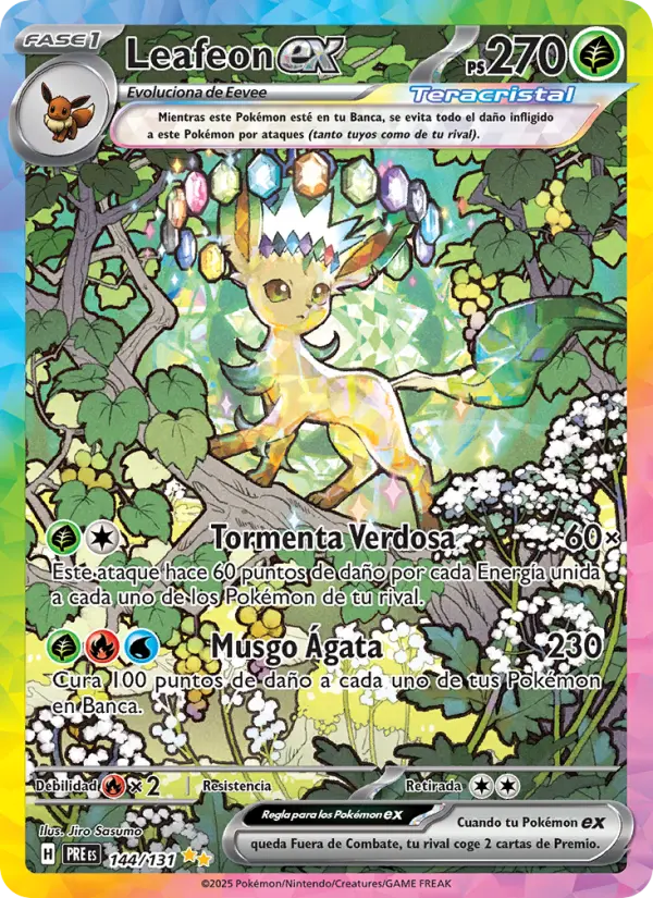 Leafeon ex, Evoluciones Prismáticas No. 144