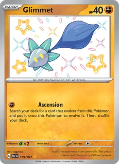 Glimmet, Paldean Fates No. 179 Holo