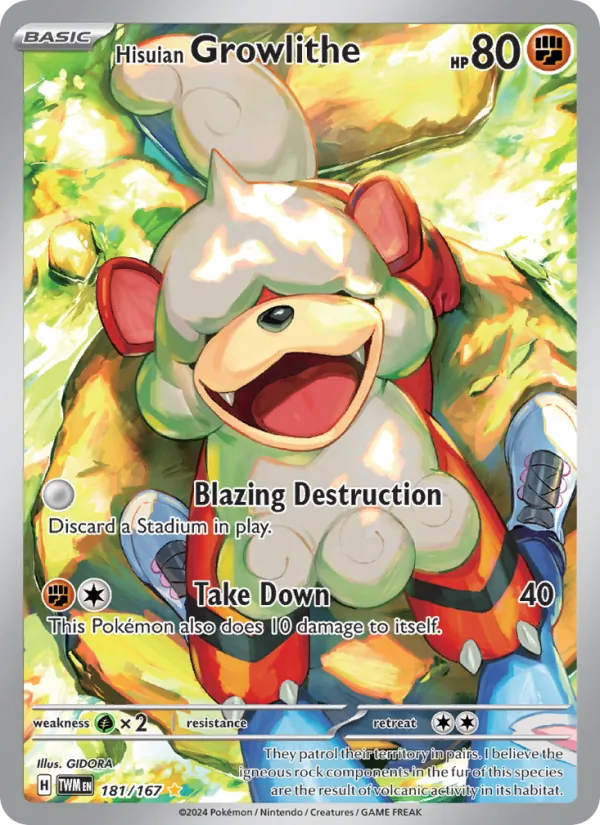 Hisuian Growlithe, Twilight Masquerade No. 181