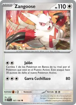 Zangoose, Escarlata y Púrpura No. 147 Normal