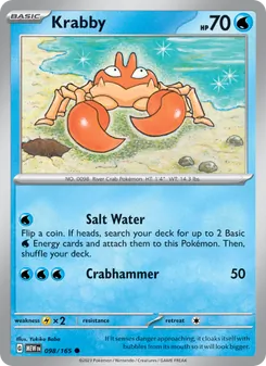 Krabby, 151 No. 098 Normal