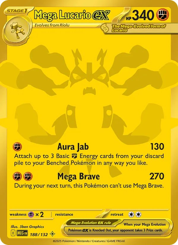 Mega Lucario ex, Mega Evolution Nº 188
