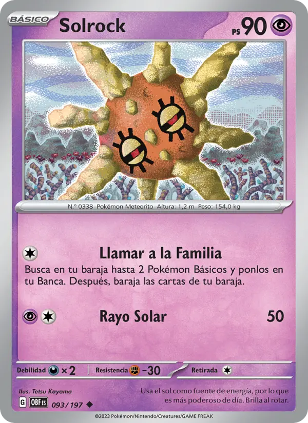 Solrock, Llamas Obsidianas Nº 093