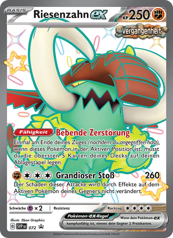 Riesenzahn-ex, SVP Black Star Promos No. 072