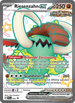 Riesenzahn-ex, SVP Black Star Promos Nº 072 Holo