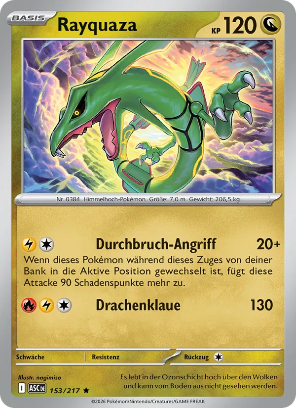 Rayquaza, Erhabene Helden Nº 153