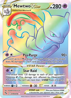 Mewtwo VSTAR, Pokémon GO Nº 079 Holo