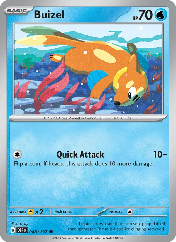 Buizel, Obsidian Flames Nº 048