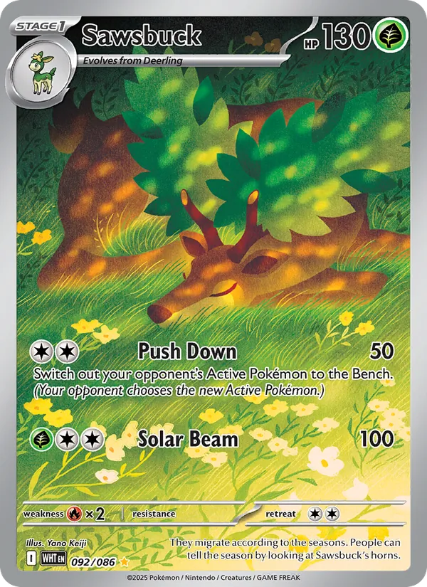 Sawsbuck, White Flare Nº 092