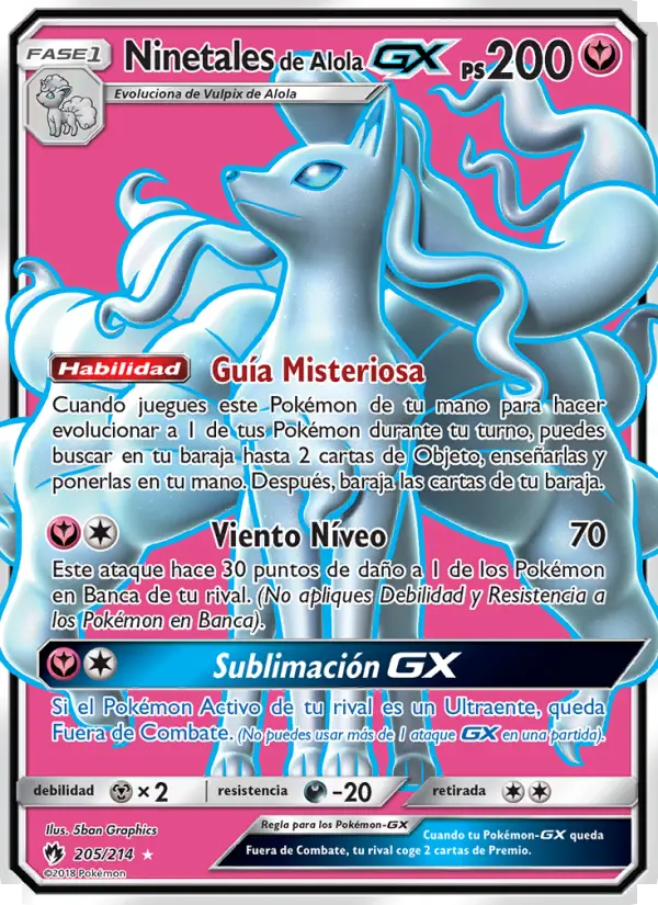 Ninetales de Alola GX, Truenos Perdidos Nº 205