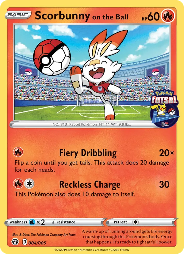 Scorbunny on the Ball, Pokémon Futsal 2020 No. 4