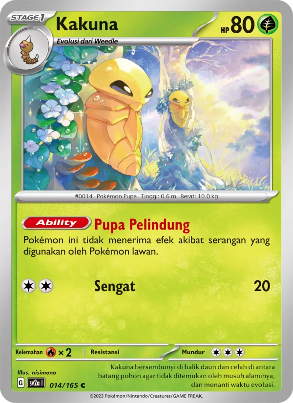 Kakuna, Kartu Pokémon 151 Nº 014