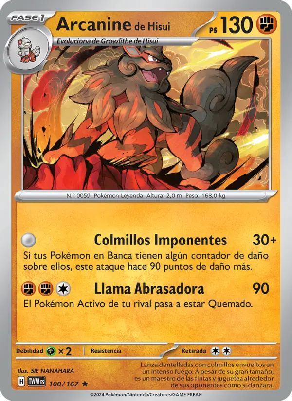 Arcanine de Hisui, Mascarada Crepuscular No. 100
