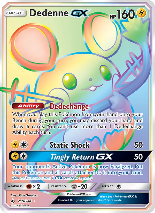 Dedenne GX, Unbroken Bonds No. 219