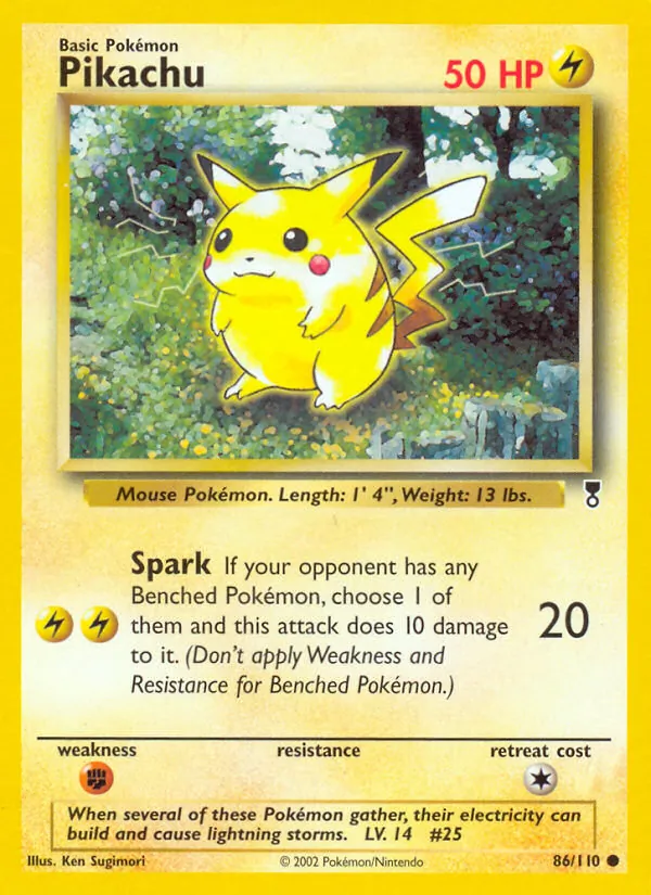 Pikachu, Legendary Collection No. 86